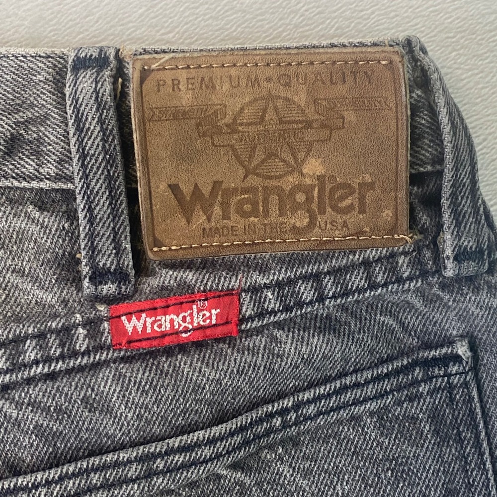 Vintage Wrangler Jeans Men 32x33 (Fit) Gray Acid Wash Cowboy 99902BK USA Scovill